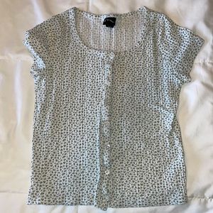 Girls short sleeve top size L Art Class buttons front